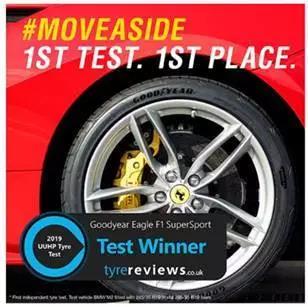 《Tyre Reviews》轮胎评测结果出炉 固特异鹰驰F1 SuperSport首测夺魁